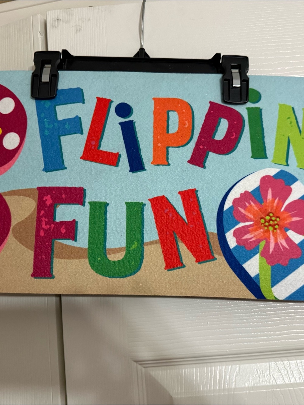 Flippin' Fun Multicolor Door Mat - Bright Lettering
